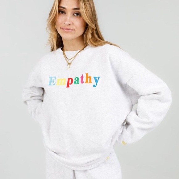 The Mayfair Group Tops - The Mayfair Group Empathy Always Grey Crewneck Sweatshirt One Size